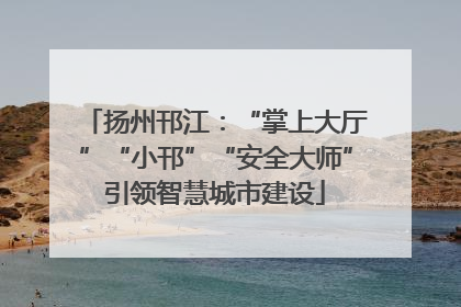 扬州邗江：“掌上大厅”“小邗”“安全大师”引领智慧城市建设