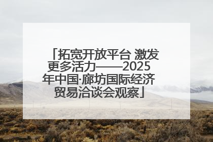拓宽开放平台 激发更多活力——2025年中国·廊坊国际经济贸易洽谈会观察