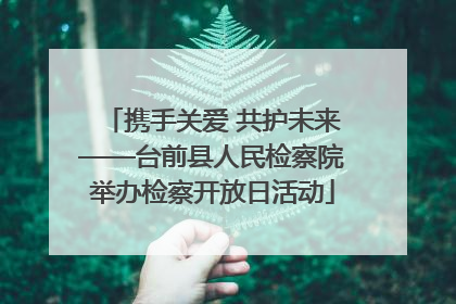 携手关爱 共护未来——台前县人民检察院举办检察开放日活动