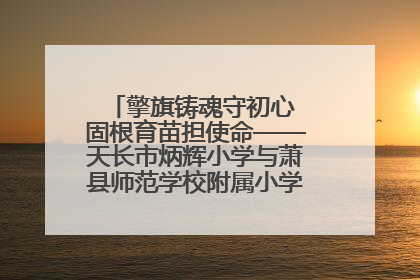 擎旗铸魂守初心 固根育苗担使命——天长市炳辉小学与萧县师范学校附属小学结对共建活动纪实