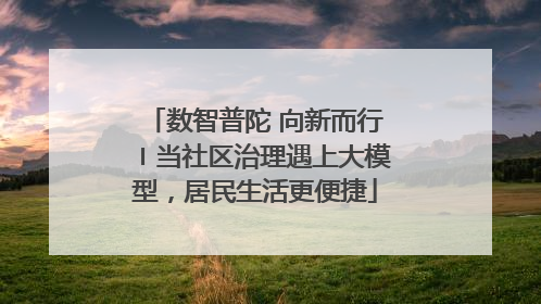 数智普陀 向新而行〡当社区治理遇上大模型，居民生活更便捷
