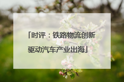 时评：铁路物流创新驱动汽车产业出海