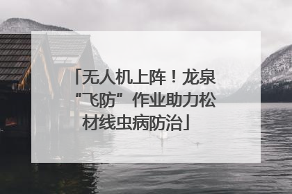 无人机上阵！龙泉“飞防”作业助力松材线虫病防治