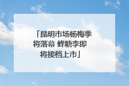 昆明市场杨梅季将落幕 蜂糖李即将接档上市