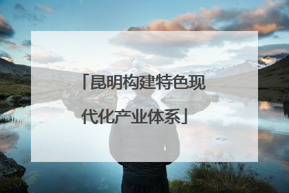 昆明构建特色现代化产业体系