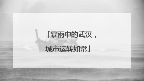 暴雨中的武汉，城市运转如常