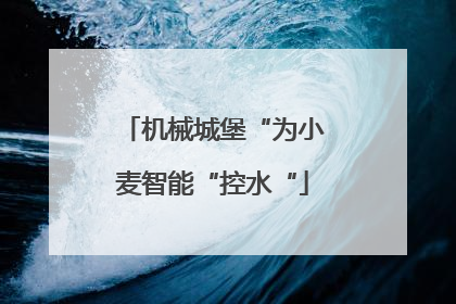 机械城堡“为小麦智能“控水“