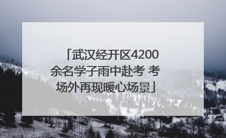 武汉经开区4200余名学子雨中赴考 考场外再现暖心场景