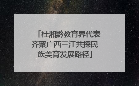 桂湘黔教育界代表齐聚广西三江共探民族美育发展路径