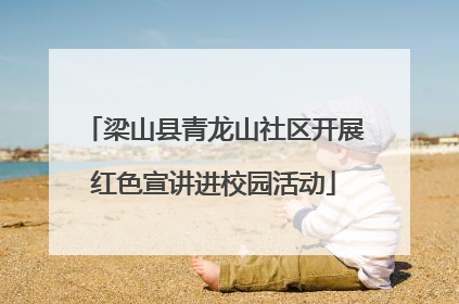 梁山县青龙山社区开展红色宣讲进校园活动