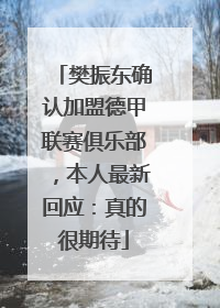 樊振东确认加盟德甲联赛俱乐部，本人最新回应：真的很期待