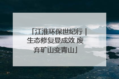 江淮环保世纪行｜生态修复显成效 废弃矿山变青山