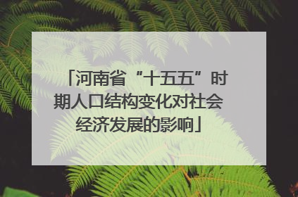 河南省“十五五”时期人口结构变化对社会经济发展的影响