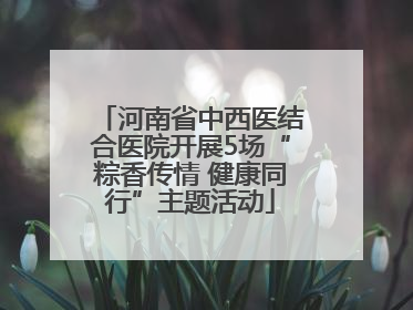 河南省中西医结合医院开展5场“粽香传情 健康同行”主题活动