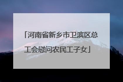 河南省新乡市卫滨区总工会慰问农民工子女