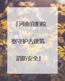 河南宜阳检察守护古建筑消防安全