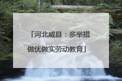 河北威县：多举措做优做实劳动教育