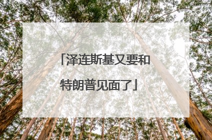 泽连斯基又要和特朗普见面了