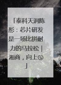 泰科天润陈彤：芯片研发是一场比拼耐力的马拉松｜湘商，向上⑤
