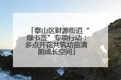 泰山区财源街道“绿书签”专项行动：多点开花共筑幼苗清朗成长空间