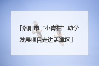 洛阳市“小青柑”助学发展项目走进孟津区