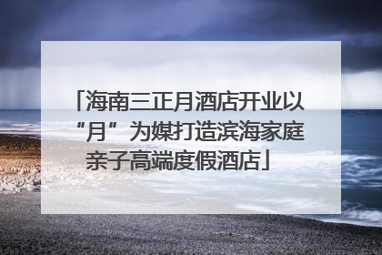 海南三正月酒店开业以“月”为媒打造滨海家庭亲子高端度假酒店
