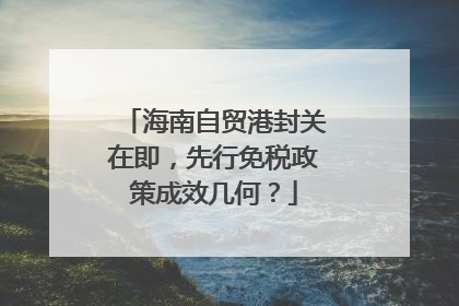 海南自贸港封关在即，先行免税政策成效几何？