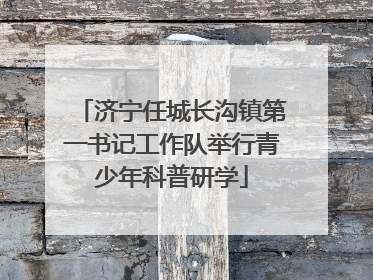 济宁任城长沟镇第一书记工作队举行青少年科普研学