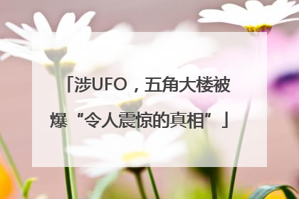涉UFO，五角大楼被爆“令人震惊的真相”