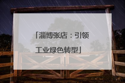淄博张店：引领工业绿色转型