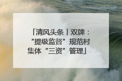 清风头条丨双牌：“提级监督”规范村集体“三资”管理