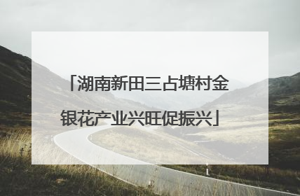 湖南新田三占塘村金银花产业兴旺促振兴