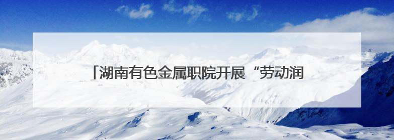 湖南有色金属职院开展“劳动润心”代际心理健康志愿服务活动