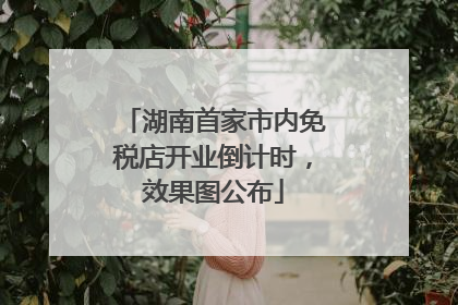 湖南首家市内免税店开业倒计时，效果图公布