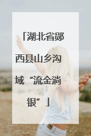湖北省郧西县山乡沟域“流金淌银”