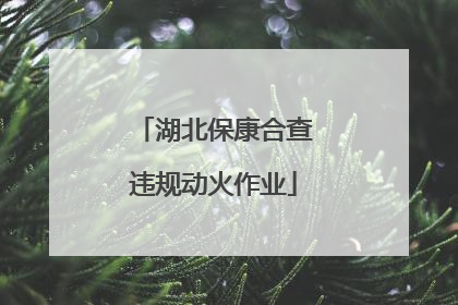湖北保康合查违规动火作业