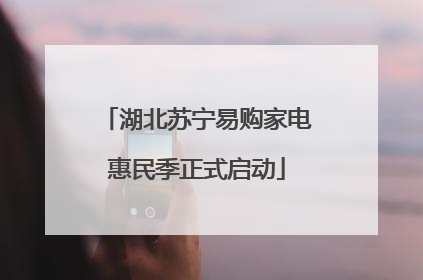 湖北苏宁易购家电惠民季正式启动