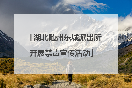 湖北随州东城派出所开展禁毒宣传活动