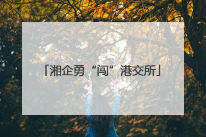 湘企勇“闯”港交所