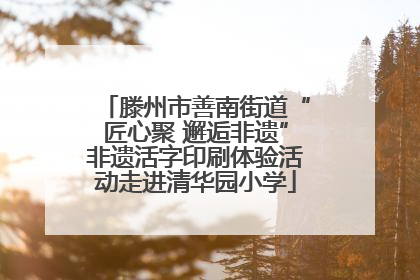 滕州市善南街道“匠心聚 邂逅非遗”非遗活字印刷体验活动走进清华园小学