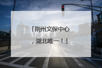 荆州文保中心，湖北唯一！