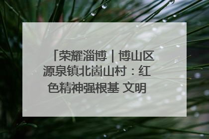 荣耀淄博｜博山区源泉镇北崮山村：红色精神强根基 文明新风润山乡