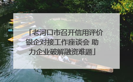 老河口市召开信用评价银企对接工作座谈会 助力企业破解融资难题