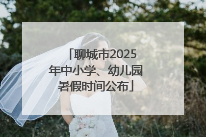 聊城市2025年中小学、幼儿园暑假时间公布