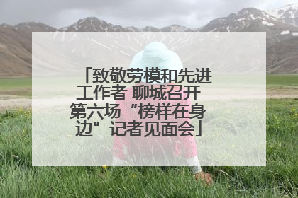 致敬劳模和先进工作者 聊城召开第六场“榜样在身边”记者见面会