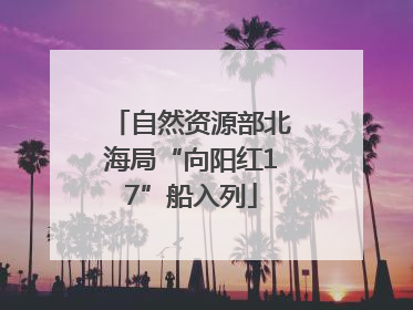 自然资源部北海局“向阳红17”船入列