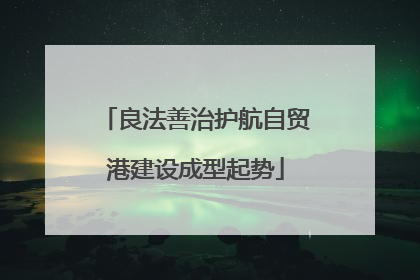 良法善治护航自贸港建设成型起势
