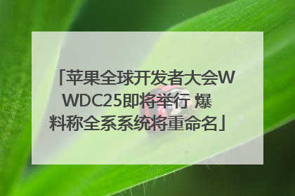 苹果全球开发者大会WWDC25即将举行 爆料称全系系统将重命名