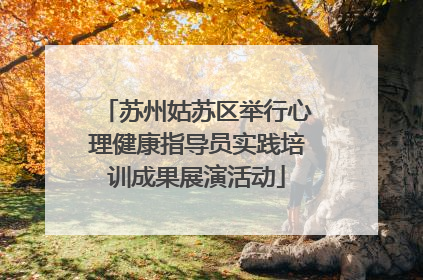 苏州姑苏区举行心理健康指导员实践培训成果展演活动