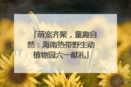 萌宠齐聚，童趣自然：海南热带野生动植物园六一献礼